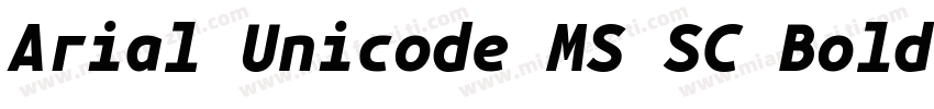 Arial Unicode MS SC Bold字体转换